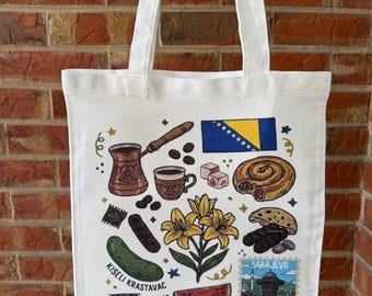 Postcard From Bosnia Canvas Tote Bag