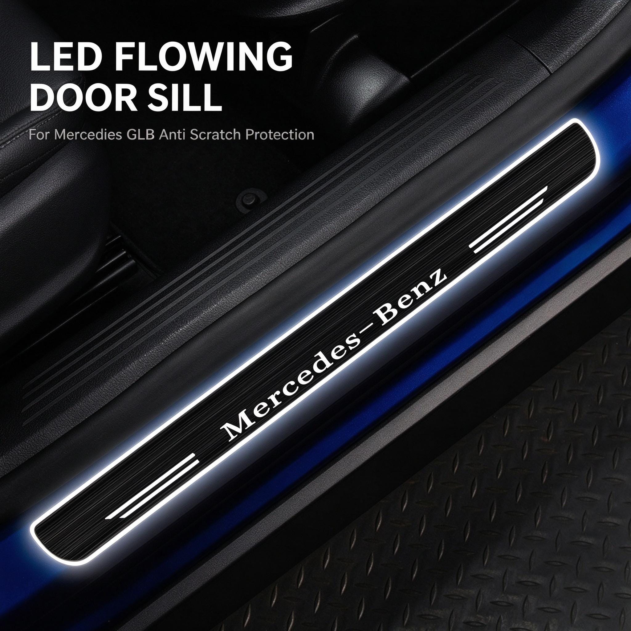 Mercedes Benz LEDドアシルプレート 4個セット Mercedes Led Door Sill - Etsy