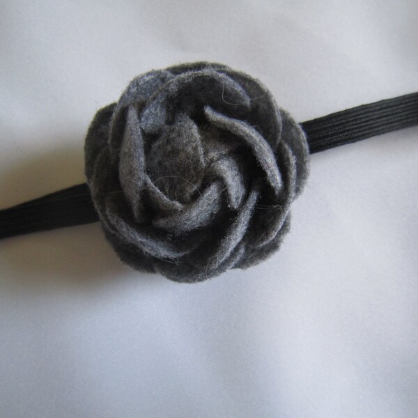 Wool Flower Headband by Moda Vida Boutique