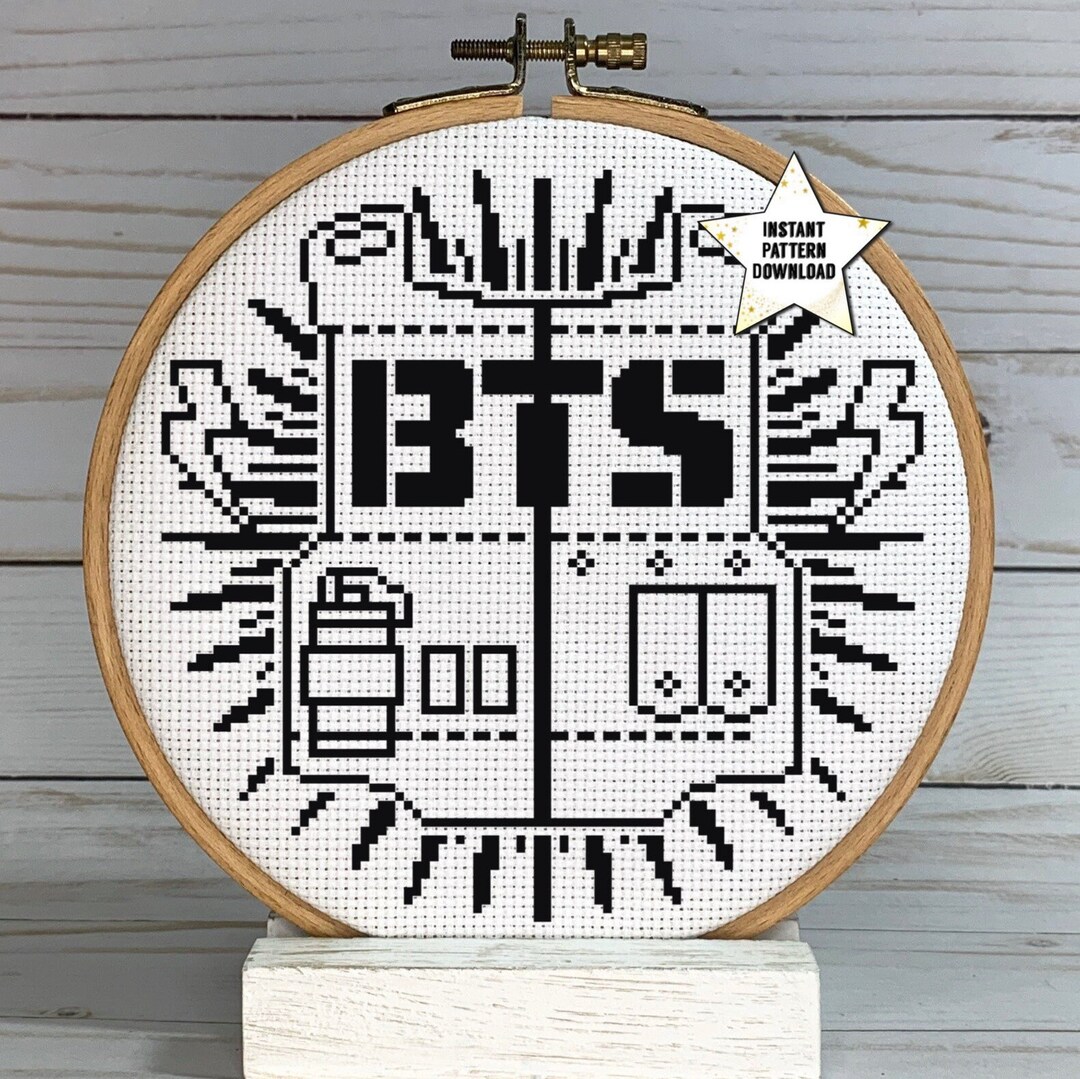 BTS Kpop Boy Band Logo Cross Stitch Pattern Bangtan Boys - Etsy Sweden