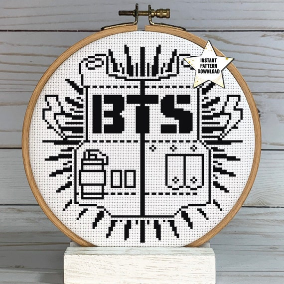 BTS Kpop Boy Band Logo Cross Stitch Pattern | Bangtan Boys BTS Kpop Boy Band Logo Cross Stitch Pattern | Bangtan Boys