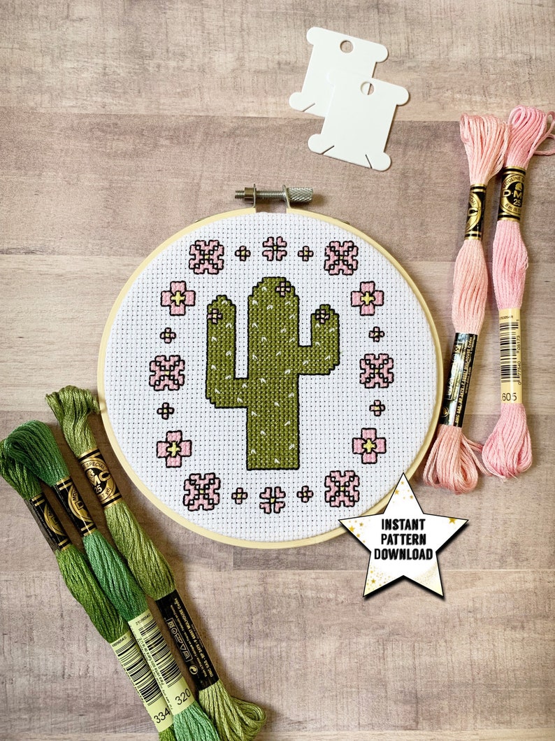 2x Hand Embroidery Cross Stitch Pattern Kit for Beginners Handmade Craft DIY
