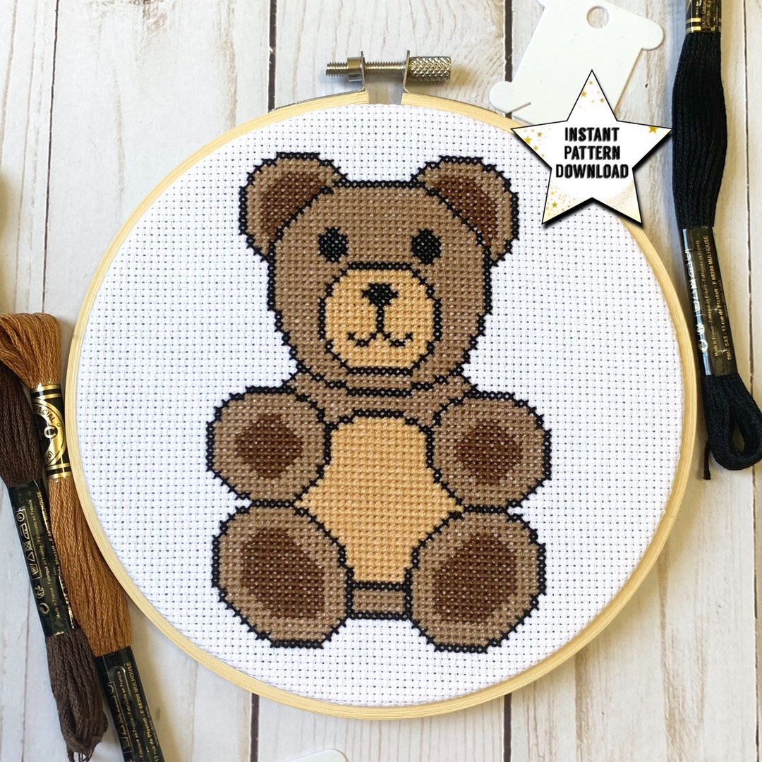 Teddy Bear Cross Stitch Pattern Easy Baby Room Decor DIY Instant Download Baby Shower Gift Craft Printable Needle Craft PDF - Etsy teddy-bear-cross-stitch-pattern-easy-baby-room-decor-diy-instant-download-baby-shower-gift-craft-printable-needle-craft-pdf-etsy