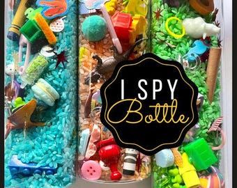 I Spy Bottle | Sensory Jar | Calm Down Jar | Indoor Recess Fun | Unique Kids Gift | Easter basket stuffer