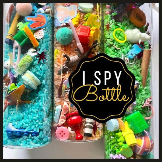 I Spy Bottle | Sensory Jar | Calm Down Jar | Indoor Recess Fun | Unique Kids Gift | Easter basket stuffer