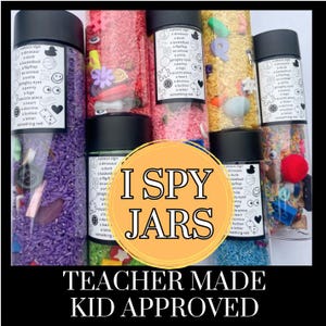 I Spy Jar | Seek and Find |Sensory Bottle | calm down jar |autism toy | Kids birthday gift | Memory Activity