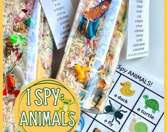 I Spy Jar: Animal Seek and Find Fidget Toy