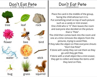 Earth Day Game: Don't Eat Pete Family Activity (Digital Download)