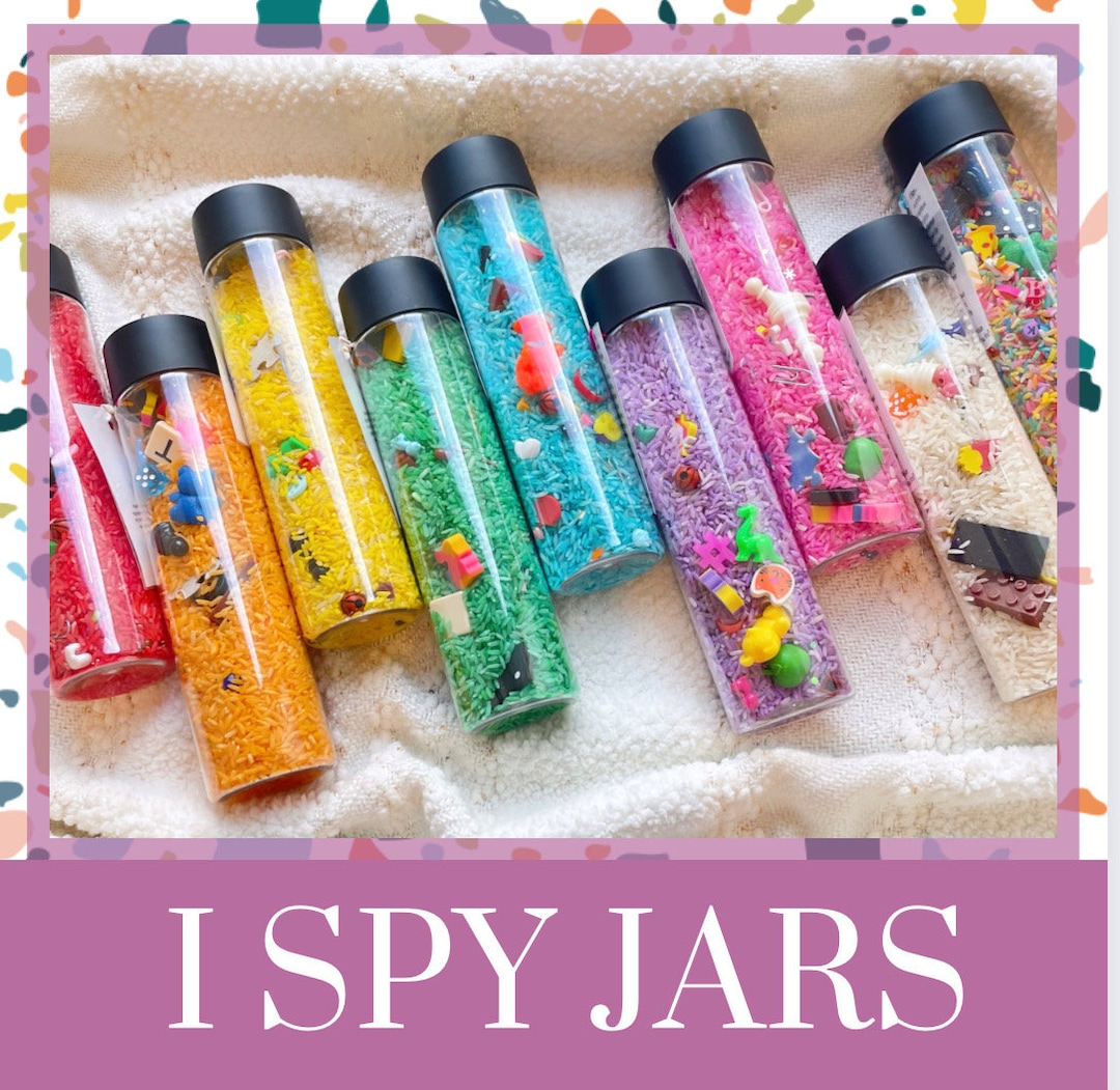 I Spy JUMBO Jar 16oz| Seek and Find |sensory Bottle Calm Down
