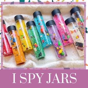 I Spy Jumbo Jar 16oz| Seek and Find |Sensory Bottle | calm down jar |autism toy | Kids birthday gift