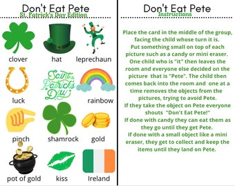 Don't Eat Pete St Patrick's Day Edition |St. Patrick's Party Game | Family Home Evening | St Pattty's Activity | Classroom Activity