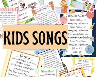 Children's Rhymes Printables | Story time | Preschool Posters | Kids Rhymes Songs