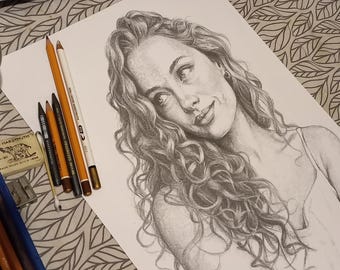 Custom Graphite Portrait from Photo