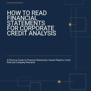 May include: A dark blue book cover titled How to Read Financial Statements for Corporate Credit Analysis. The subtitle reads A Practical Guide to Financial Statements, Annual Reports, Credit Risk and Company Research by Sergio Hernane Paludeto Peron.