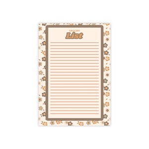 Floral Einkaufsliste Notizblock | Gefütterter Post-it-Notizblock