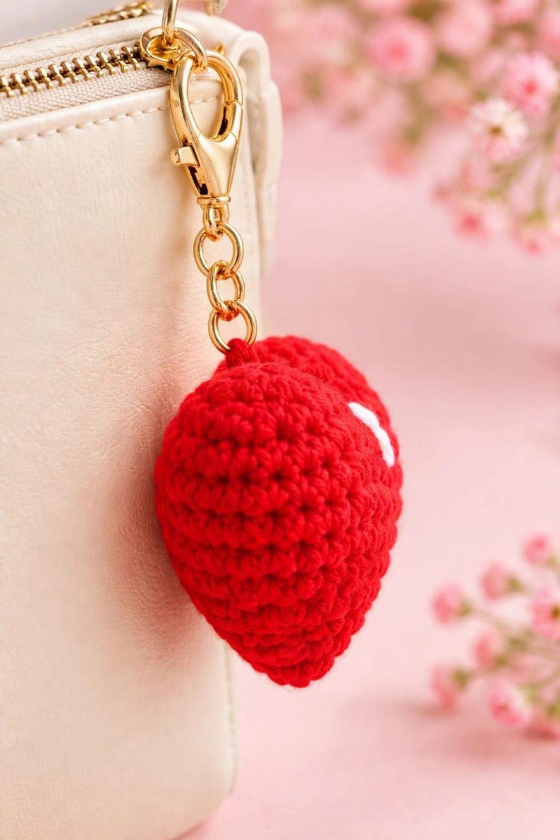 Red Heart Amigurumi Keychain Crochet Pattern (PDF) - Etsy