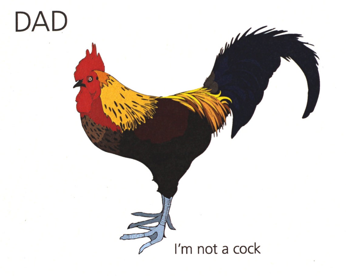 Chicken Father's Day Card Etsy