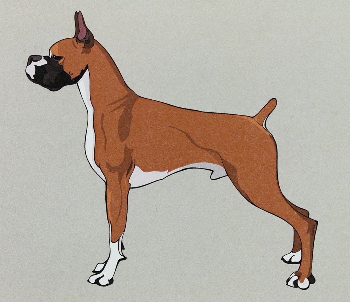 Boxer Dog Note Card Stationery Etsy
