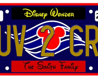 Disney Cruise Door Magnet, License Plate Love 2 Cruise, Disney Cruise Magnet, Fish Extender Gift, Door Magnet, Cruise Magnet, Door Decor