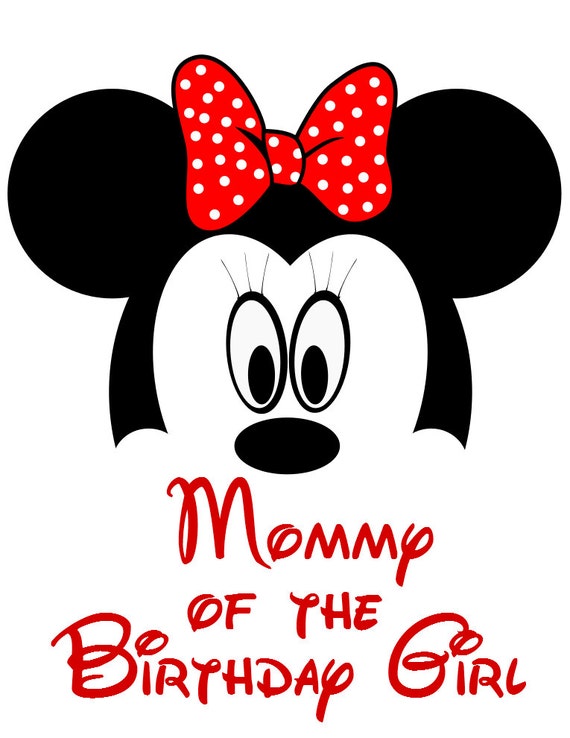Download Custom Minnie Mommy of the Birthday Boy or Girl Iron on | Etsy