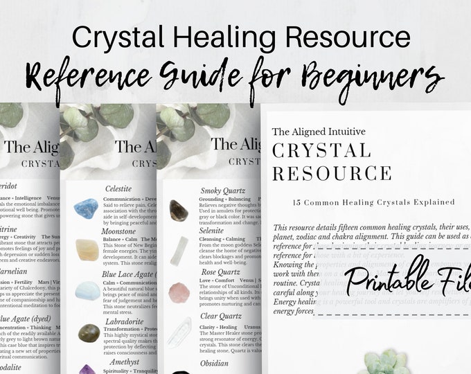 Beginner Crystal Healing Reference Guide Resource Ebook. Etsy