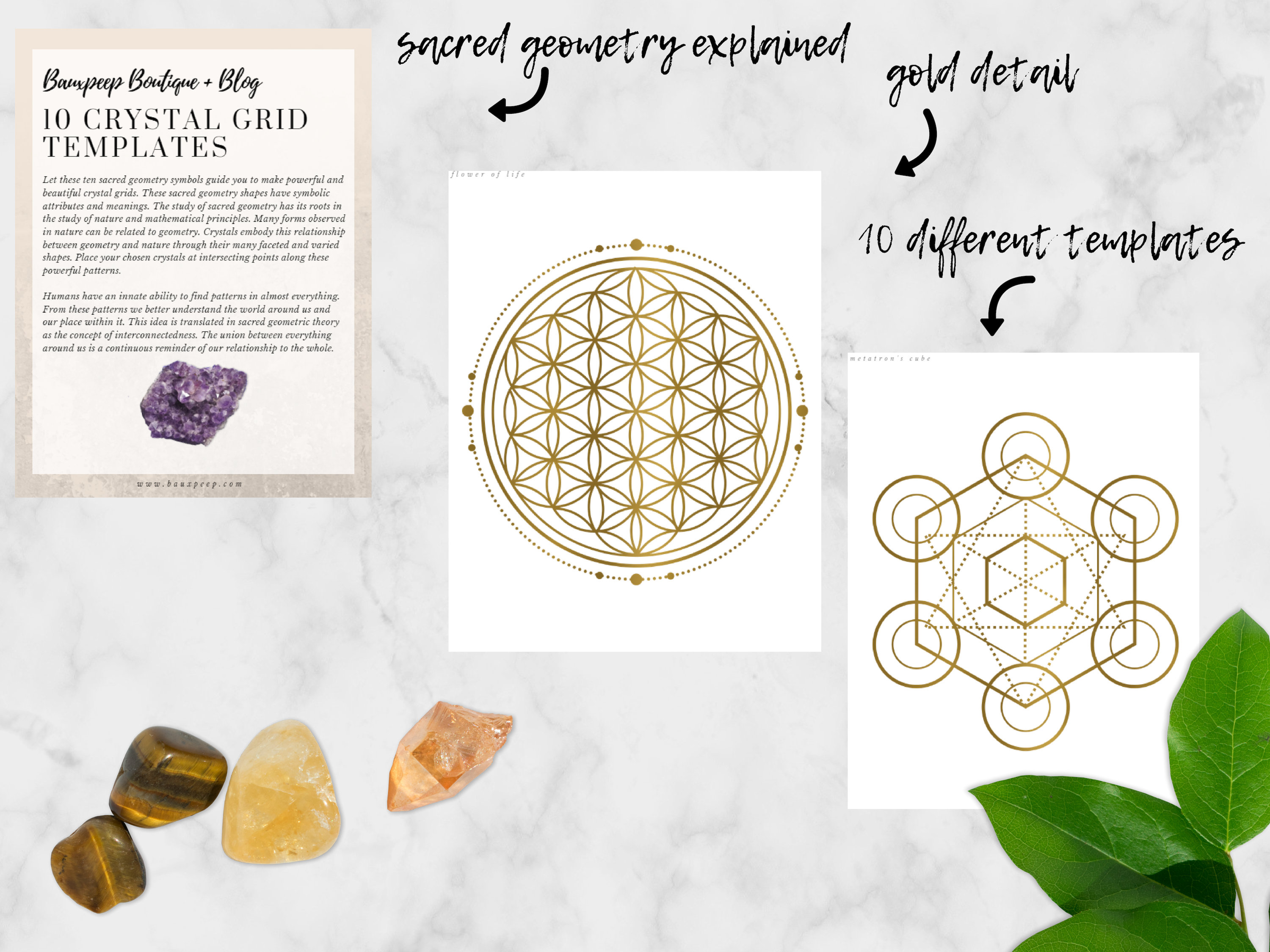 Ten Printable Crystal Grids. Crystal Grid Template. Sacred | Etsy
