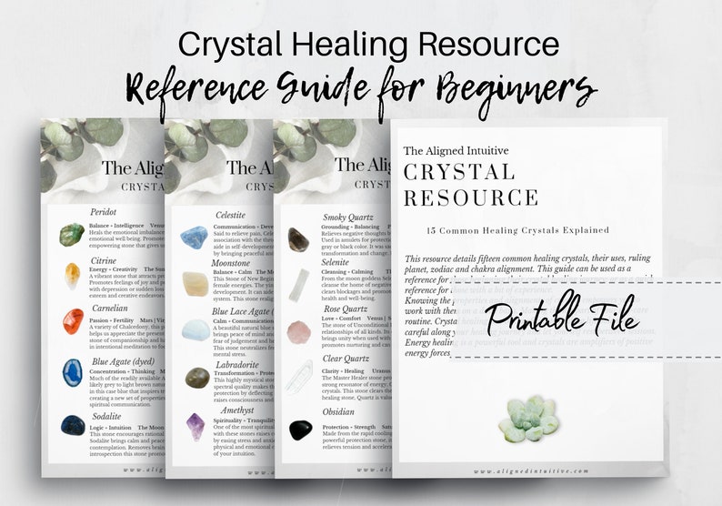 Beginner Crystal Healing Reference Guide Resource Ebook. Etsy