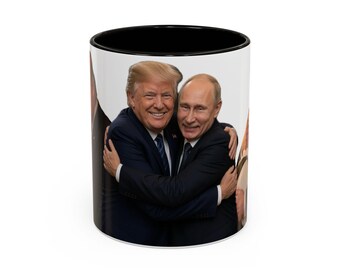 Political Leaders Embrace Mug | Ceramic Coffee Cup