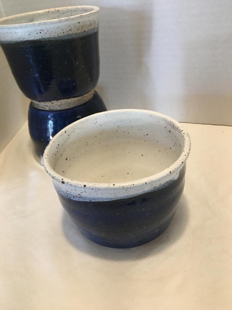 Bowl 3 Cup Ceramic Clay Pottery Cream Jade Green Turquoise Glaze Wheel Thrown Creamy Neutral Soup Cereal Ramen Rice Salad Bowl Pretty image 1