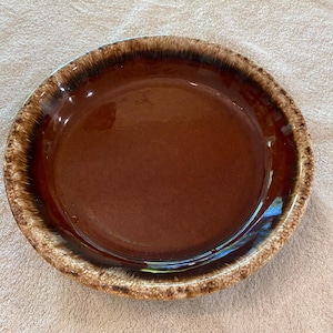 MCM 1960s  Ohio Hull Pottery Brown Drip Serving Bowl OOAK  - Rich Chocolate Brown  Handsome Stoneware Great Find Timeless Natural Elements