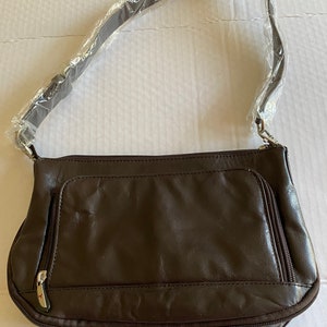 NWT Travelon Bolso bandolera de viaje VGC Marrón Ajustable Muy suave y de cuero