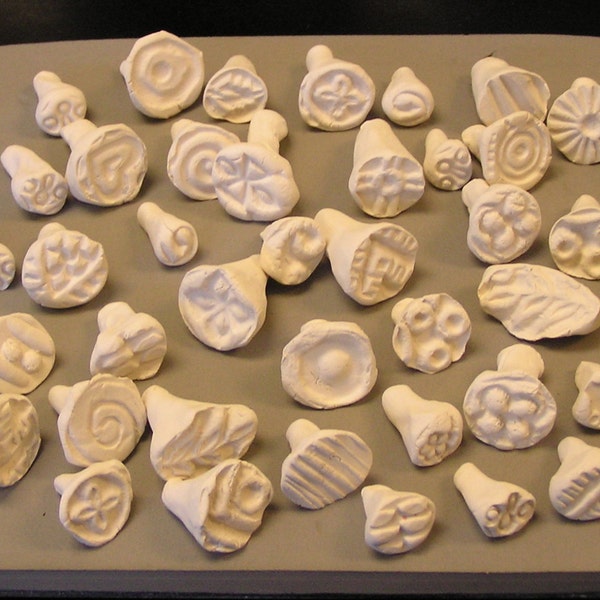 Set/5 Clay Stamps B2G1+ Buy 2 sets get a 3rd set free. Pottery Ceramic Pattern Texture  PMC Polymer Sculpey Fimo Potter Artist