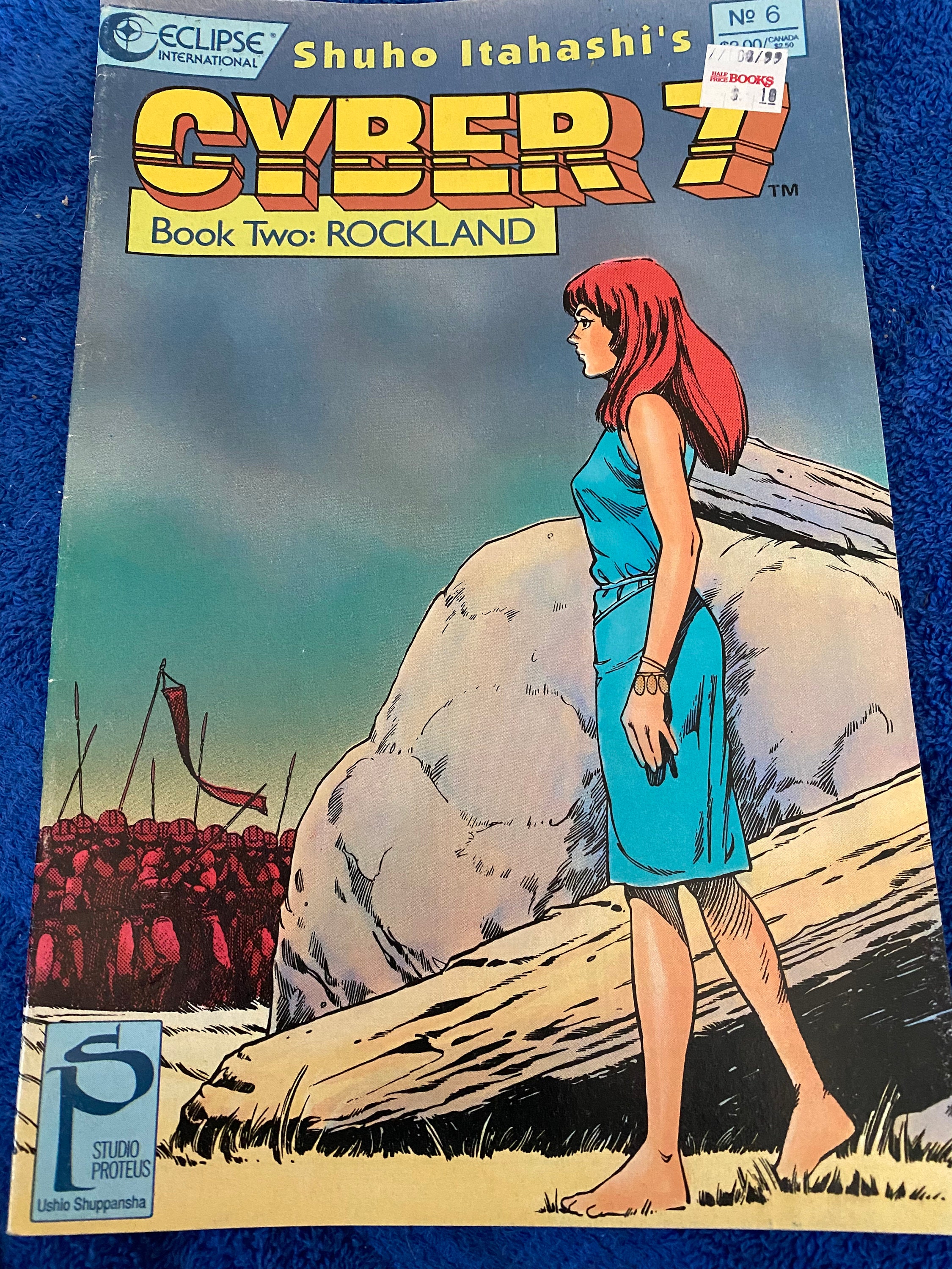 Eclipse Anime Manga Comics Cyber 7  Itahashi Eclipse Comics  6  Comic Book Vintage Estate Collectible 30 Years Old! Authentic Original