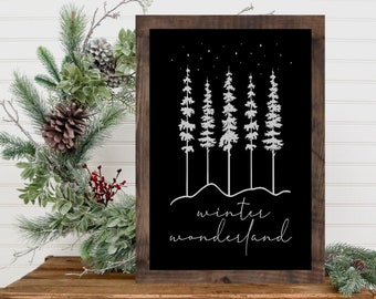 Winter Wonderland Wood Sign, Winter Wall Art, Rustic Christmas Wall Decor, Gift for Holiday Home Decor