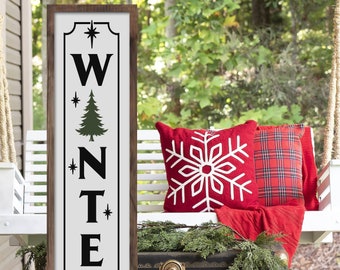 Winter Wood Signs, Farmhouse Christmas Decor, Winter Porch Sign, Christmas Porch Decor, Christmas Signs