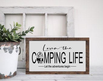 Camping Wooden Sign, Camper Decor, Trailer Wooden Sign, Wooden Camper Decor, Outdoor Sign Decor, Summer Wood Signs