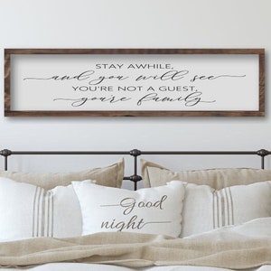 Guest Bedroom Sign, Guest Bedroom Decor, Over the Bed Bedroom Sign, Guest Bedroom Wall Decor,