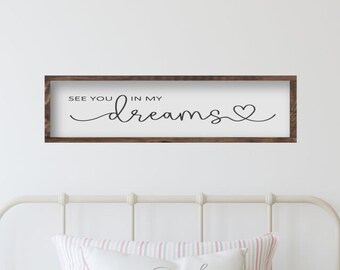 Children's Room Wall Decor, Dreams Wall Art, Wood Sign For Girls Bedroom, Over The Bed Sign, Gift For Girls