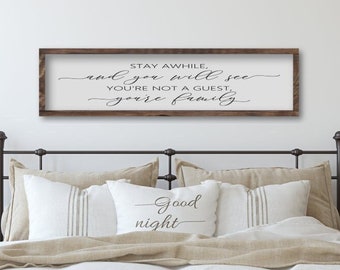 Guest Bedroom Sign, Guest Bedroom Decor, Over the Bed Bedroom Sign, Guest Bedroom Wall Decor,