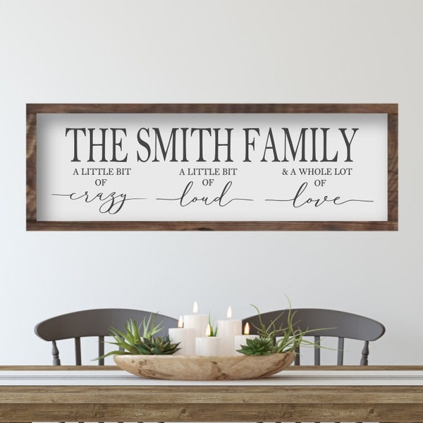 This is Us a Little Bit of Crazy a Little Loud Whole Lot of Love Sign Family Etsy