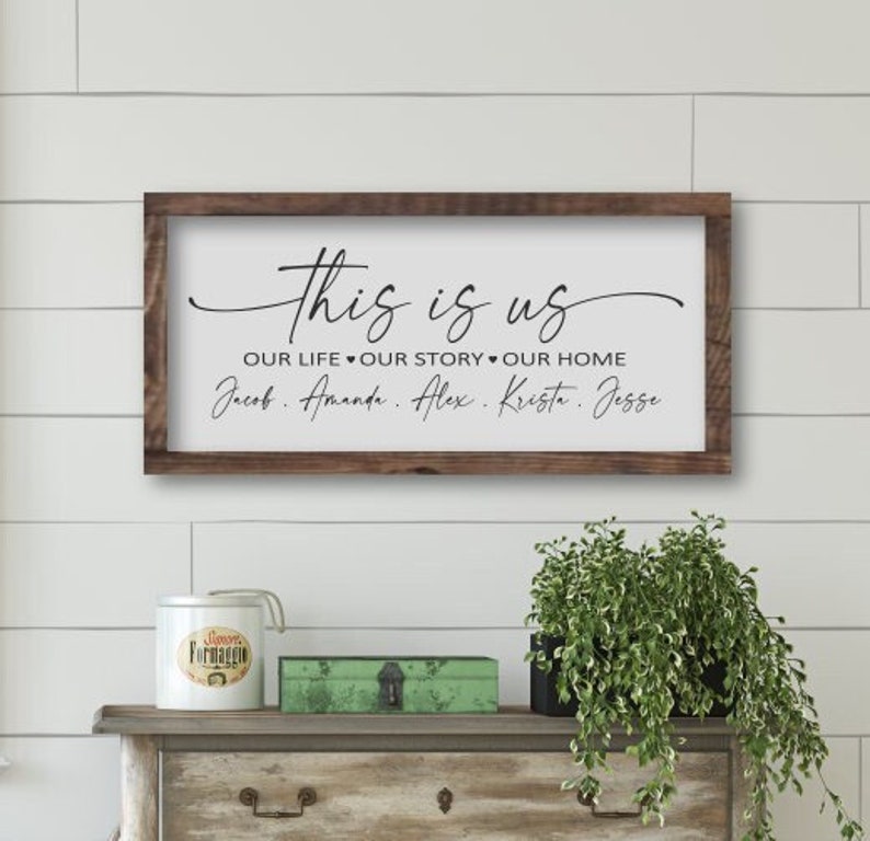 Family Name Sign This is Us Wood Sign Personalized Family Etsy Canada