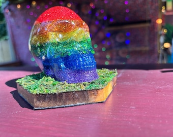 Rainbow pride skull