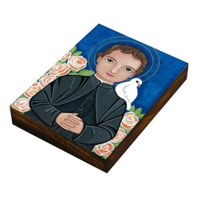 Print mounted on Wood Panel, St. John Bosco, Mixed Media, Wall Decore by Evona
