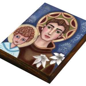 St. Anthony of Padua, St Antonio, Wood Panel, religious art, Icon Catholic Gift Wall Decor, Catholic art