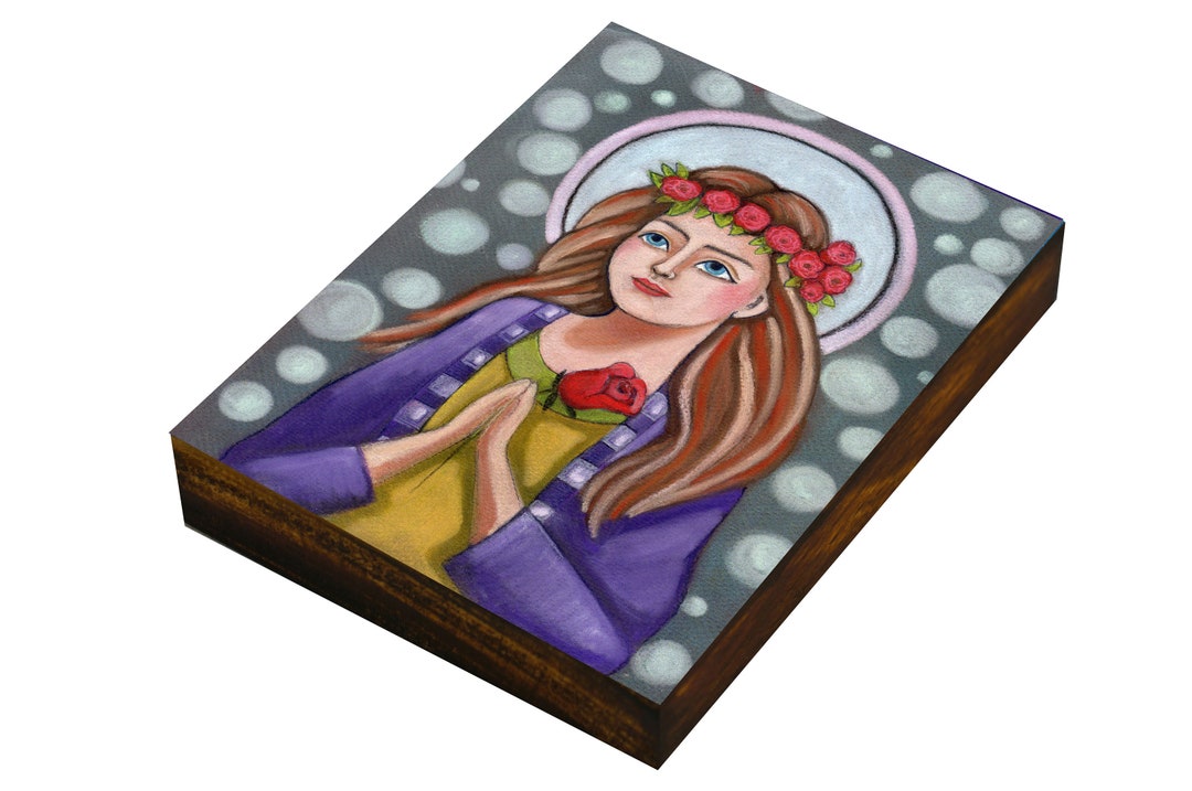 St. Dorothy Art Print Catholic Patron Saint of Gardeners Etsy