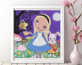 トールペイント　不思議の国のアリス　ヴィンテージアート トールペイント 不思議の国のアリス ヴィンテージアート 1940