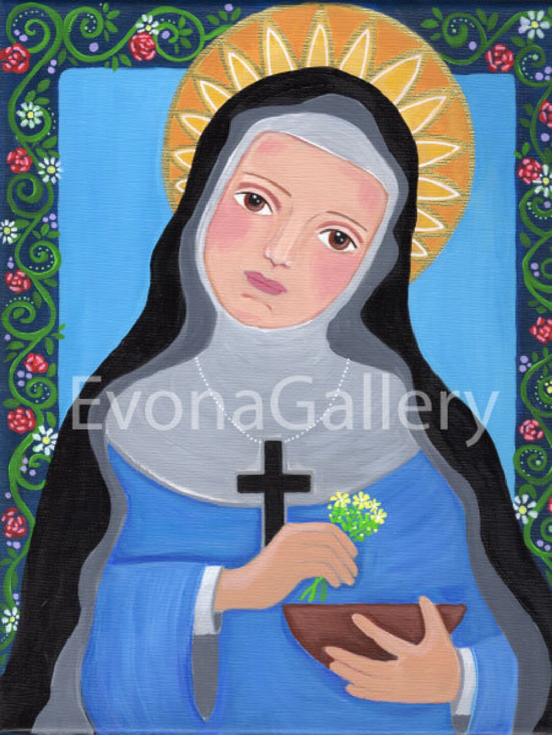 St. Hildegard of Binben the Patron Saints of the Culinary Etsy