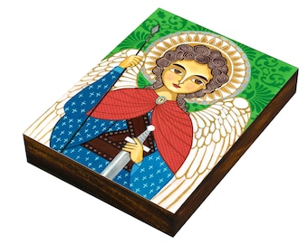 Arcángel Miguel, regalo religioso, impresión, sala de oración, imagen religiosa, impresión artística, espiritualidad cristiana, arte mural, iglesia enmarcada