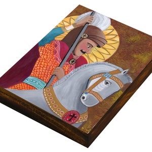 St George, Saint George, Print mounted on Wood, Icon, EvonaGallery