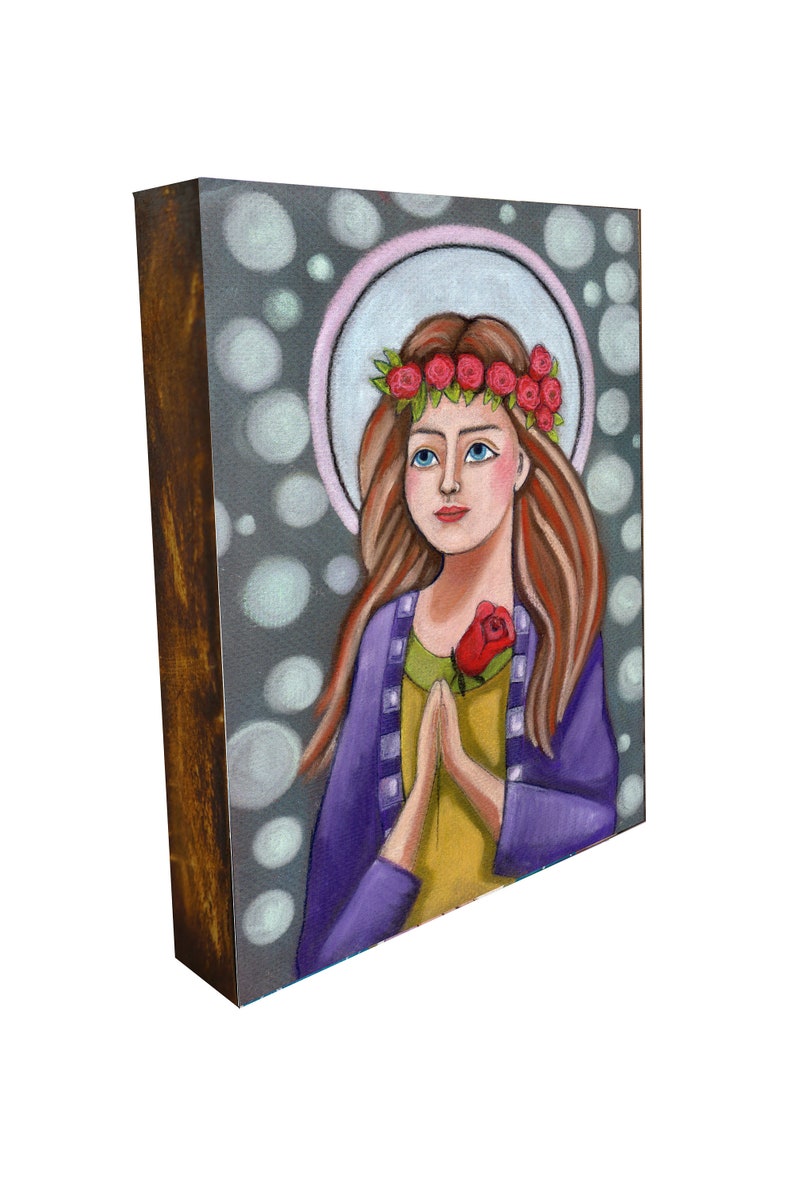 St. Dorothy Art Print Catholic Patron Saint of Gardeners Etsy